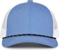 The Game GB452R Rope Everyday Trucker Cap - Columbia Blue White - Columbia Blue White / One Size Fits Most