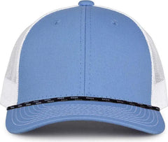 The Game GB452R Rope Everyday Trucker Cap - Columbia Blue White - Columbia Blue White / One Size Fits Most