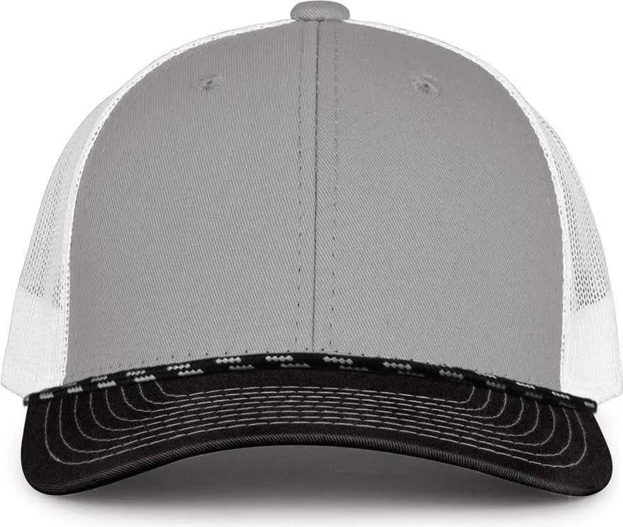 The Game GB452R Rope Everyday Trucker Cap - Gray Black - Gray Black / One Size Fits Most