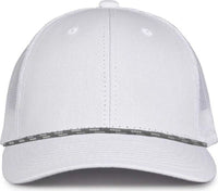 The Game GB452R Rope Everyday Trucker Cap - White - White / One Size Fits Most