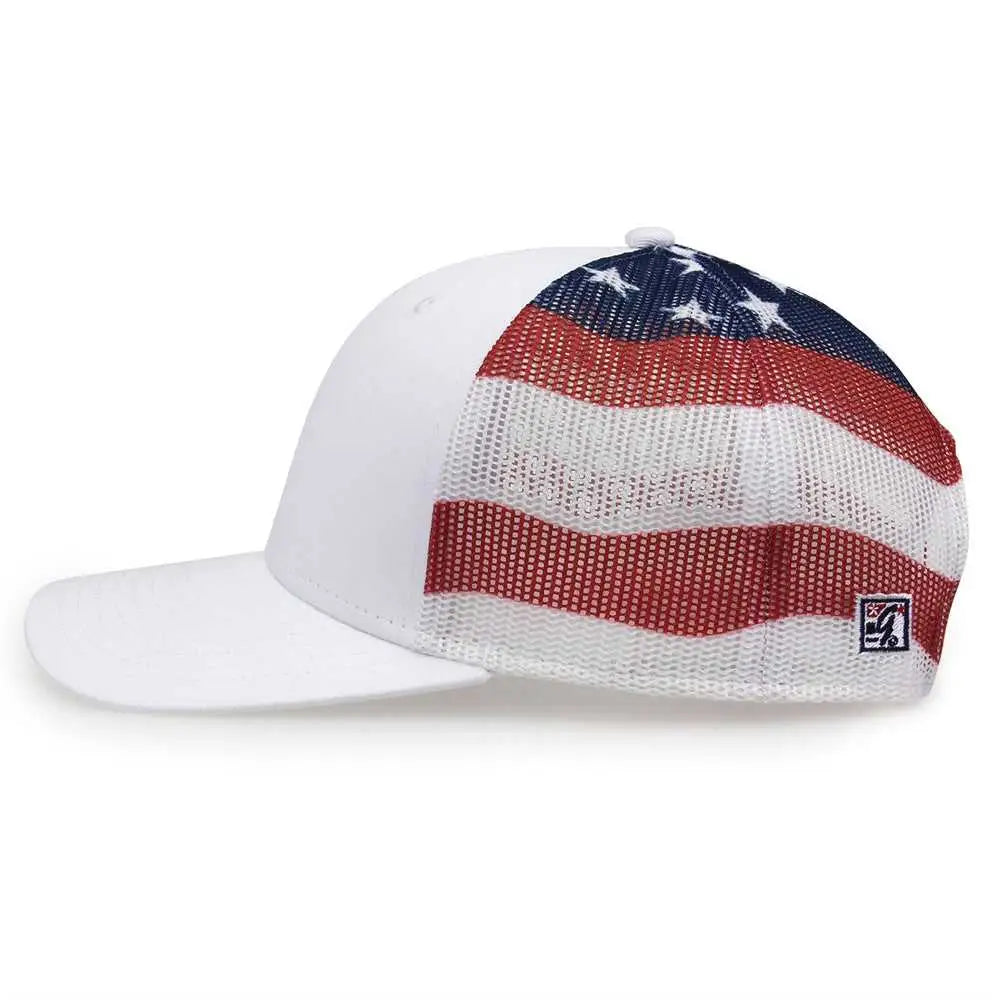 The Game GB452US USA Everyday Trucker Cap - White - White / One Size Fits Most