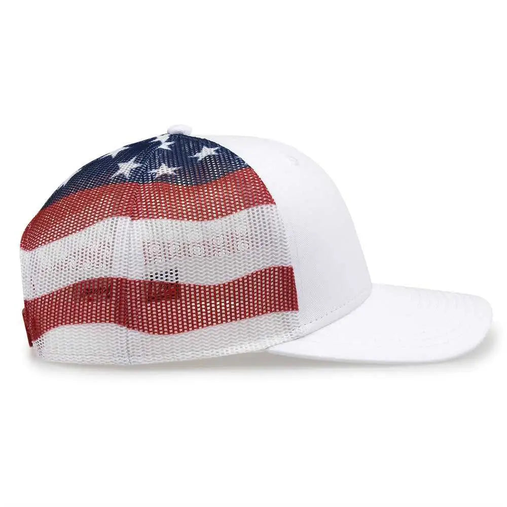 The Game GB452US USA Everyday Trucker Cap - White - White / One Size Fits Most