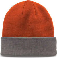 The Game GB459 Roll Up Beanie - Orange - Orange / One Size Fits Most