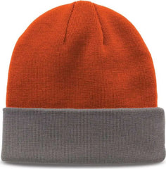 The Game GB459 Roll Up Beanie - Orange - Orange / One Size Fits Most