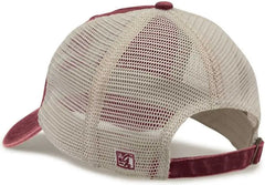 The Game GB460 Pigment Dyed Twill & Soft Trucker Cap - Dark Maroon Sand - Maroon Sand / One Size Fits Most