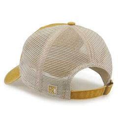 The Game GB460 Pigment Dyed Twill & Soft Trucker Cap - Mustard Sand - Gold Sand / One Size Fits Most