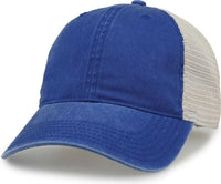 The Game GB460 Pigment Dyed Twill & Soft Trucker Cap - Royal Sand - Royal Sand / One Size Fits Most