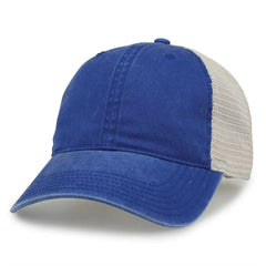 The Game GB460 Pigment Dyed Twill & Soft Trucker Cap - Royal Sand - Royal Sand / One Size Fits Most