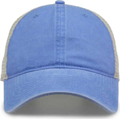 The Game GB460 Pigment Dyed Twill & Soft Trucker Cap - Sky Blue Sand - Columbia Blue Sand / One Size Fits Most