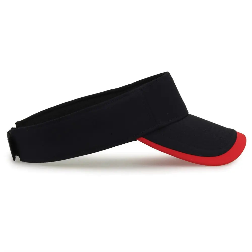 The Game GB463 Gamechanger Visor with Bill Tipping - Black Red - Black Red / One Size Fits Most