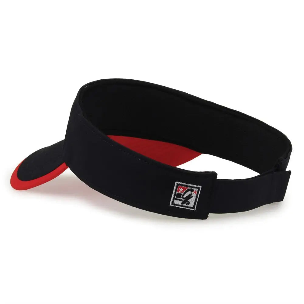 The Game GB463 Gamechanger Visor with Bill Tipping - Black Red - Black Red / One Size Fits Most