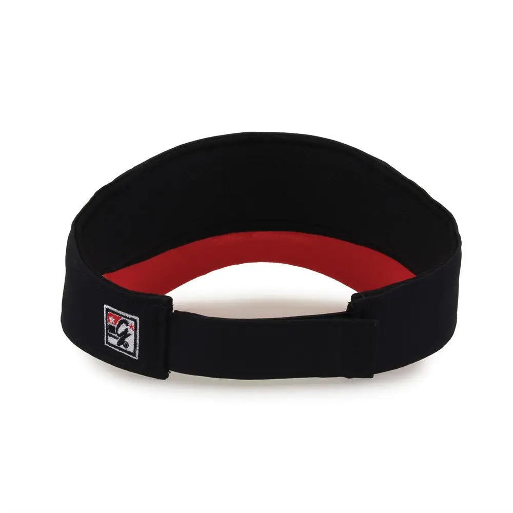 The Game GB463 Gamechanger Visor with Bill Tipping - Black Red - Black Red / One Size Fits Most