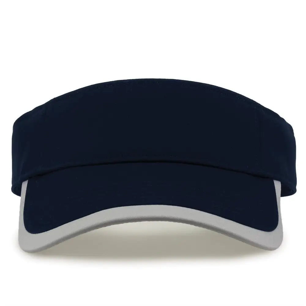 The Game GB463 Gamechanger Visor with Bill Tipping - Navy Gray - Navy Gray / One Size Fits Most