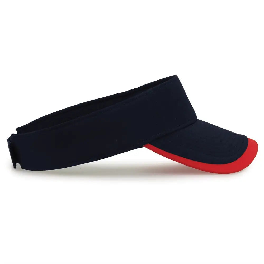 The Game GB463 Gamechanger Visor with Bill Tipping - Navy Red - Navy Red / One Size Fits Most