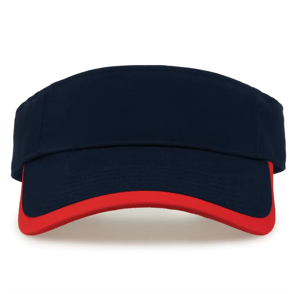 The Game GB463 Gamechanger Visor with Bill Tipping - Navy Red - Navy Red / One Size Fits Most