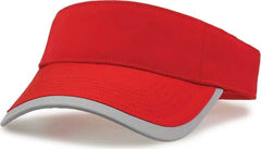 The Game GB463 Gamechanger Visor with Bill Tipping - Red Gray - Red Gray / One Size Fits Most