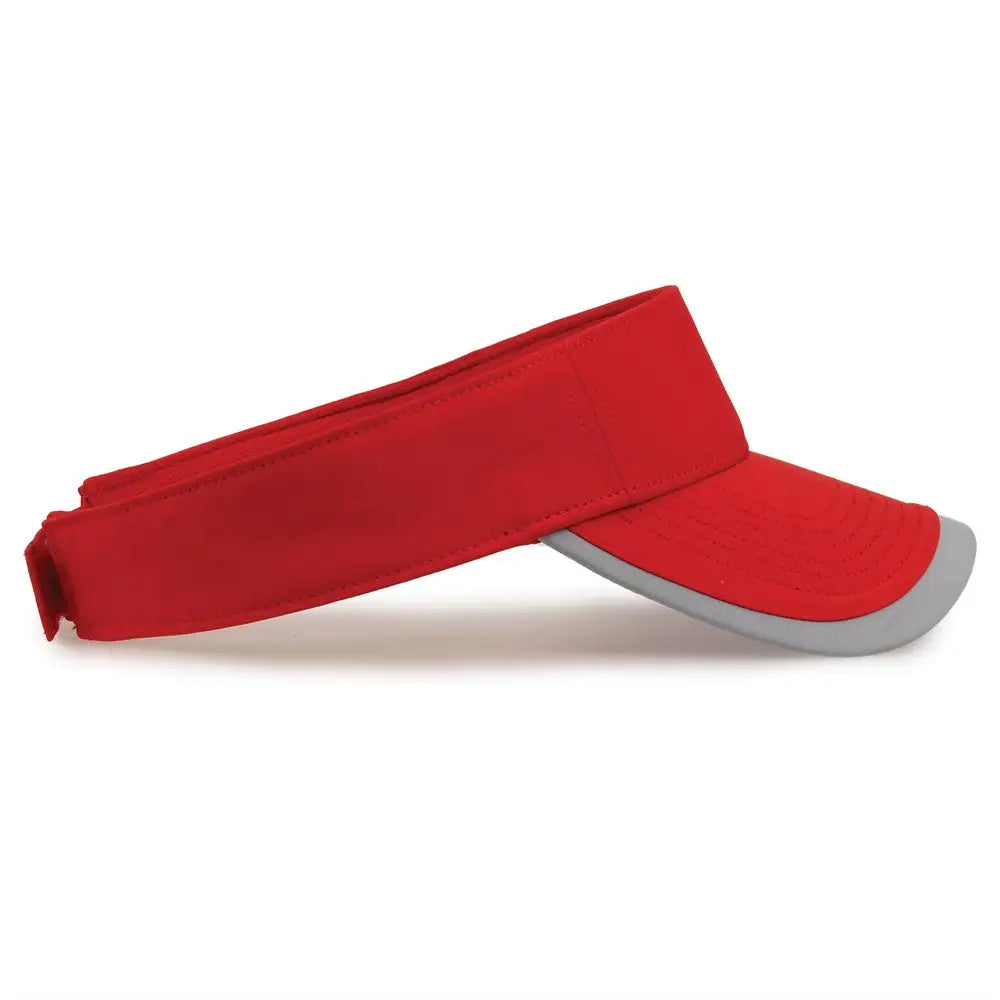 The Game GB463 Gamechanger Visor with Bill Tipping - Red Gray - Red Gray / One Size Fits Most