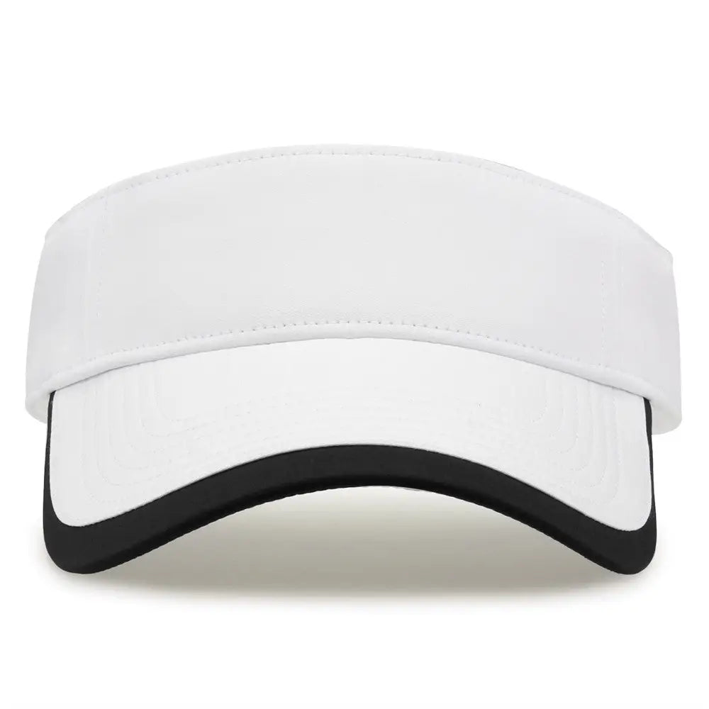 The Game GB463 Gamechanger Visor with Bill Tipping - White Black - White Black / One Size Fits Most