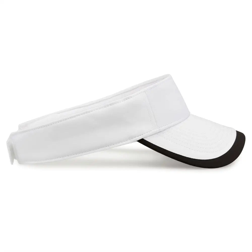 The Game GB463 Gamechanger Visor with Bill Tipping - White Black - White Black / One Size Fits Most