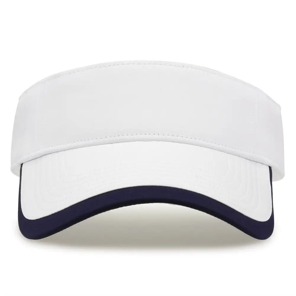 The Game GB463 Gamechanger Visor with Bill Tipping - White Navy - White Navy / One Size Fits Most