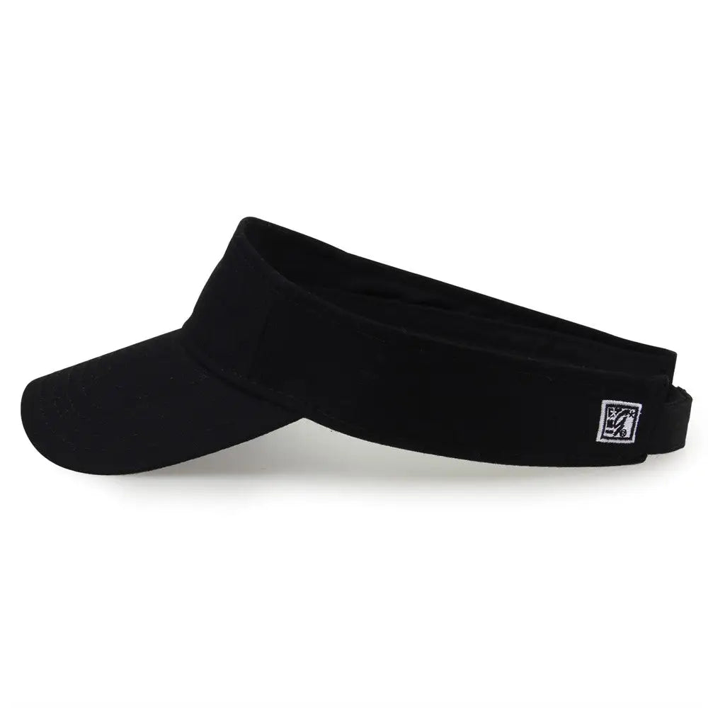 The Game GB464 Cotton Twill Visor - Black - Black / One Size Fits Most