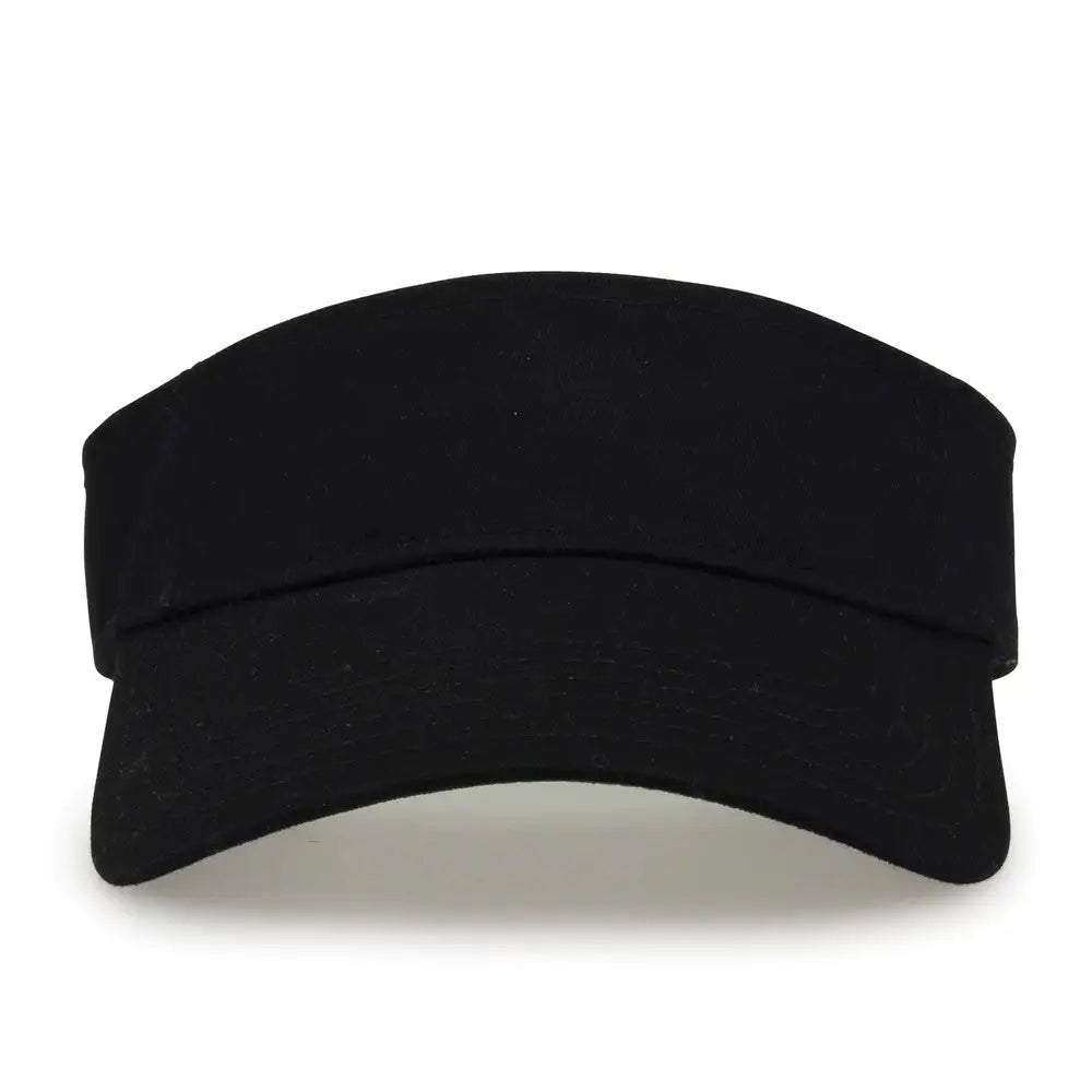 The Game GB464 Cotton Twill Visor - Black - Black / One Size Fits Most