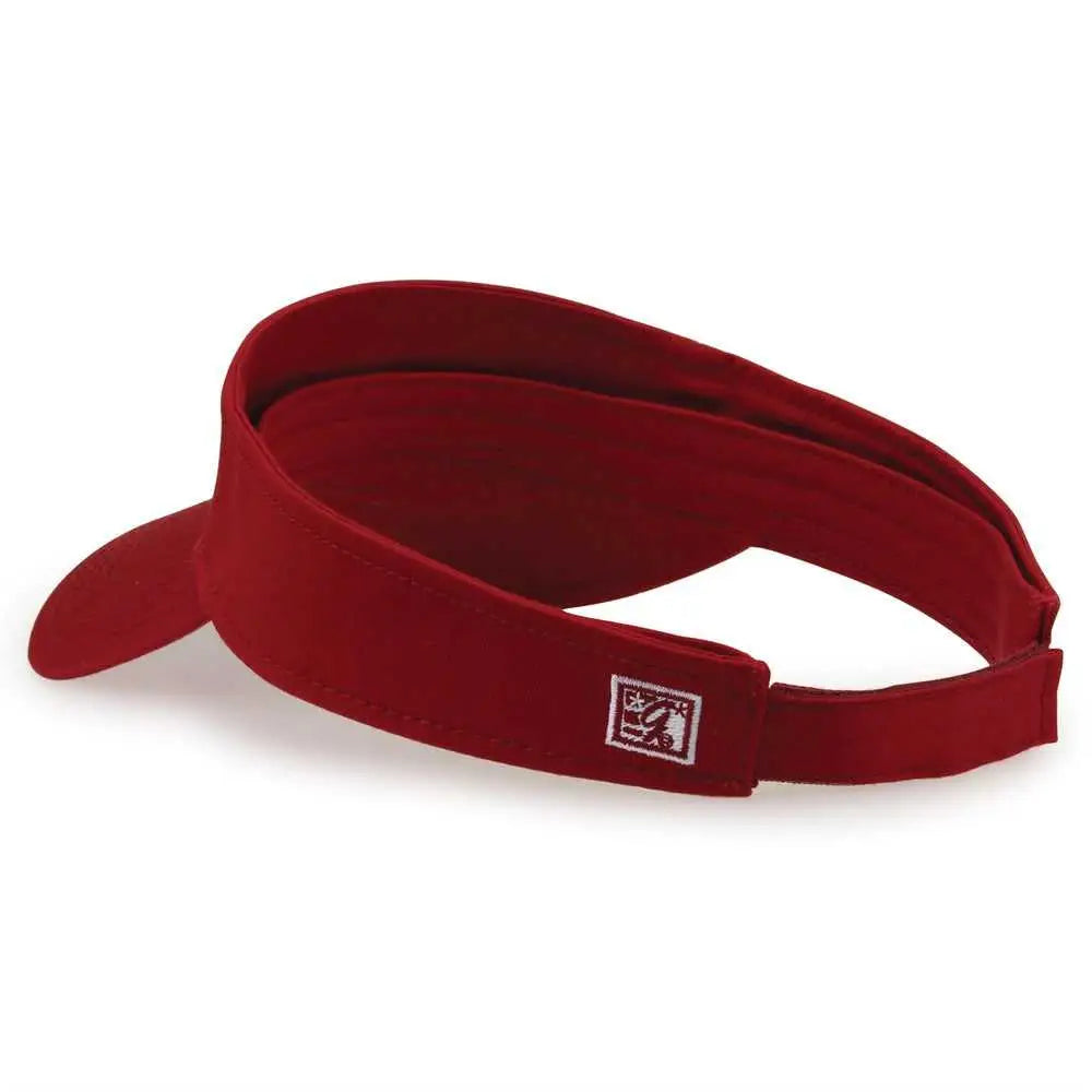The Game GB464 Cotton Twill Visor - Cardinal - Cardinal / One Size Fits Most