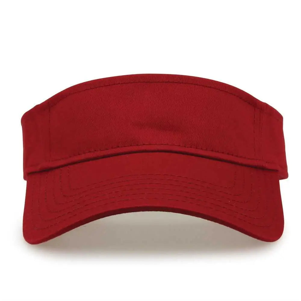 The Game GB464 Cotton Twill Visor - Cardinal - Cardinal / One Size Fits Most