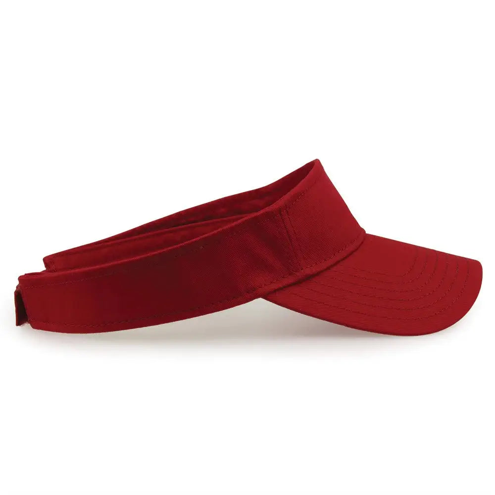 The Game GB464 Cotton Twill Visor - Cardinal - Cardinal / One Size Fits Most