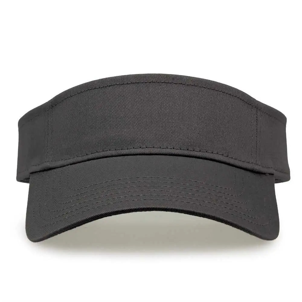 The Game GB464 Cotton Twill Visor - Dark Gray - Dark Gray / One Size Fits Most