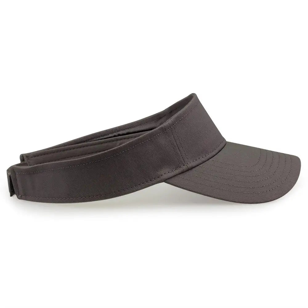 The Game GB464 Cotton Twill Visor - Dark Gray - Dark Gray / One Size Fits Most