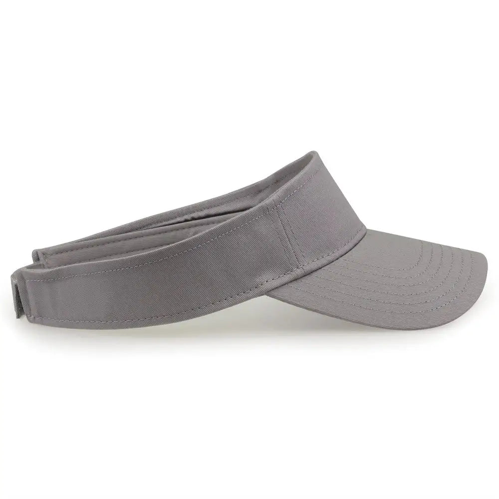 The Game GB464 Cotton Twill Visor - Gray - Gray / One Size Fits Most