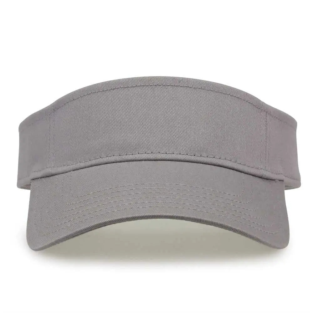 The Game GB464 Cotton Twill Visor - Gray - Gray / One Size Fits Most