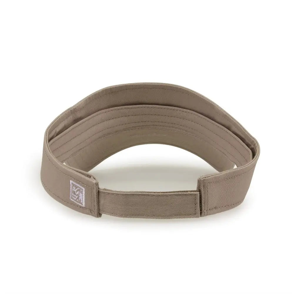 The Game GB464 Cotton Twill Visor - Khaki - Khaki / One Size Fits Most
