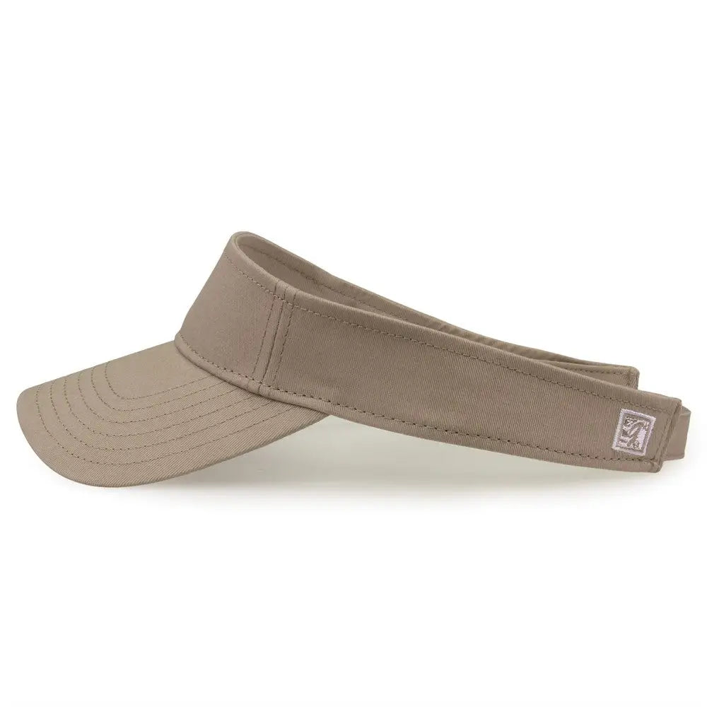 The Game GB464 Cotton Twill Visor - Khaki - Khaki / One Size Fits Most