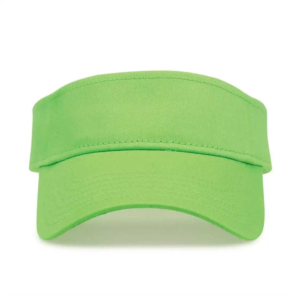 The Game GB464 Cotton Twill Visor - Lime - Lime / One Size Fits Most