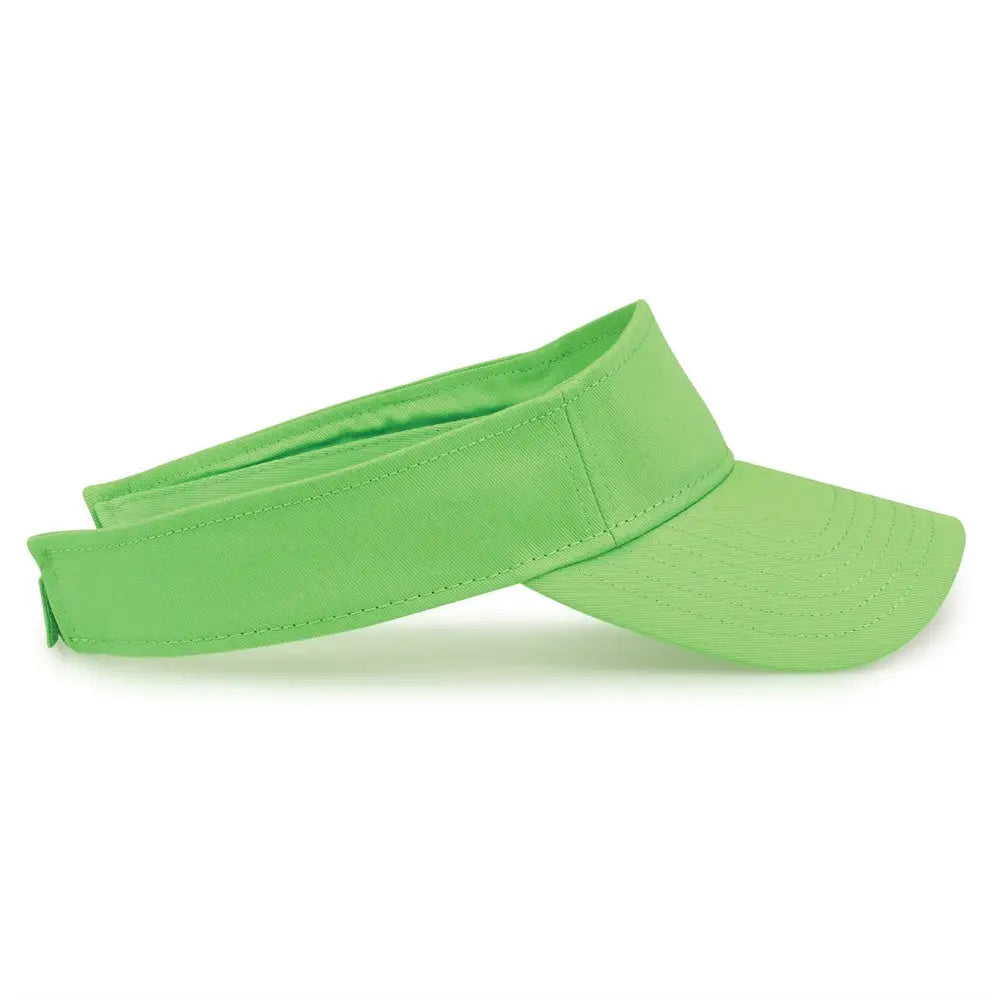 The Game GB464 Cotton Twill Visor - Lime - Lime / One Size Fits Most