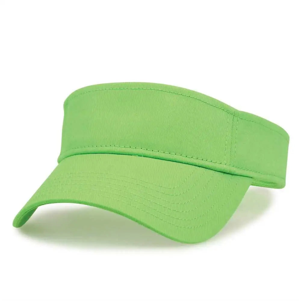 The Game GB464 Cotton Twill Visor - Lime - Lime / One Size Fits Most