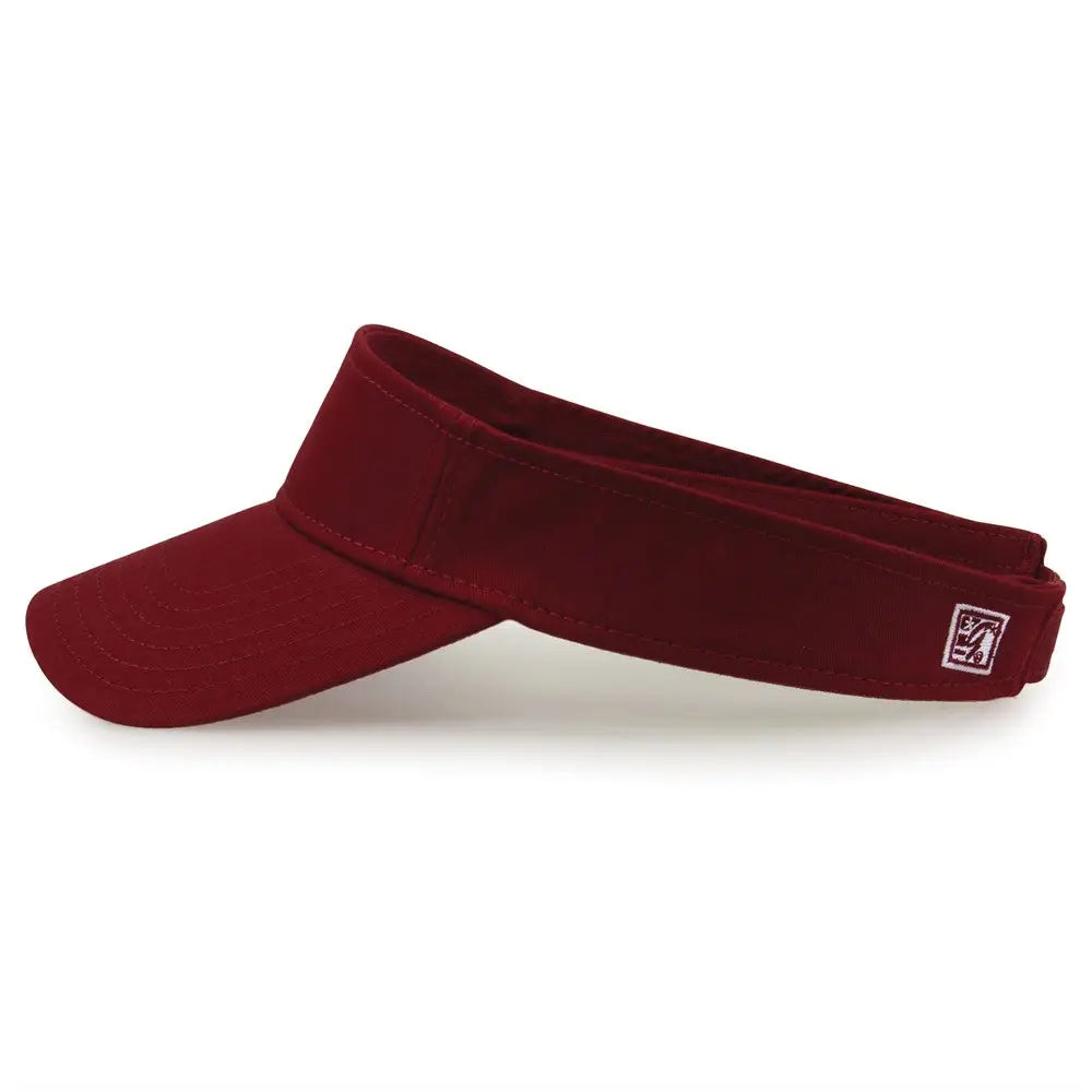 The Game GB464 Cotton Twill Visor - Maroon - Maroon / One Size Fits Most