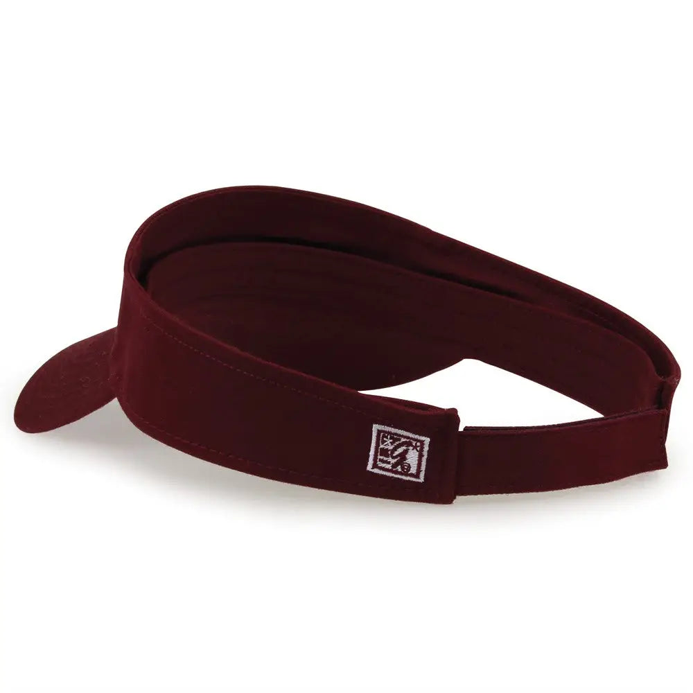 The Game GB464 Cotton Twill Visor - Maroon - Maroon / One Size Fits Most