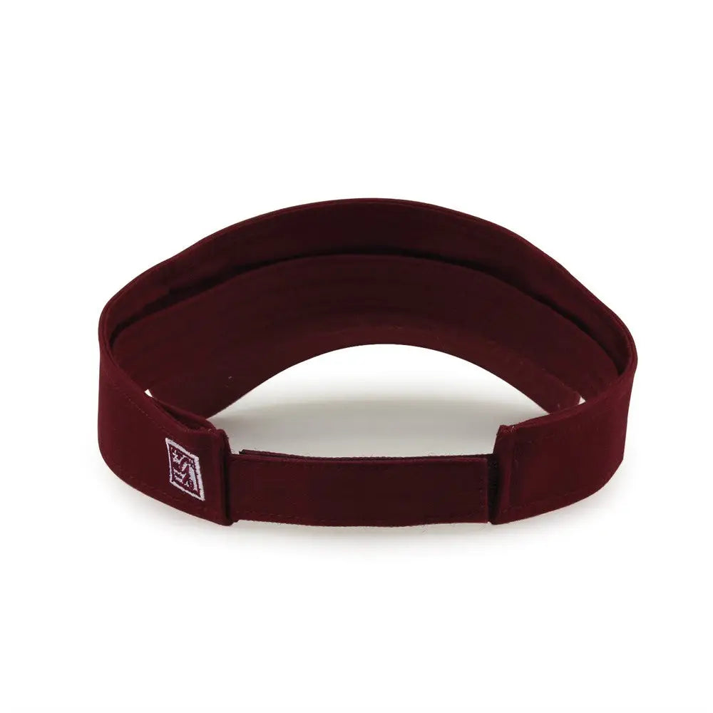 The Game GB464 Cotton Twill Visor - Maroon - Maroon / One Size Fits Most
