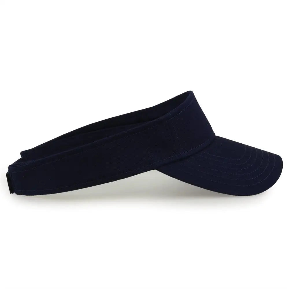 The Game GB464 Cotton Twill Visor - Navy - Navy / One Size Fits Most