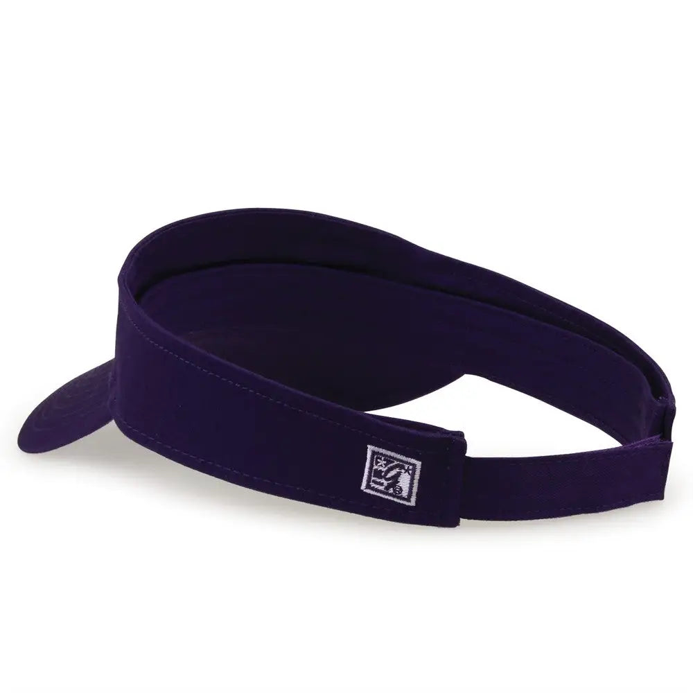 The Game GB464 Cotton Twill Visor - Purple - Purple / One Size Fits Most