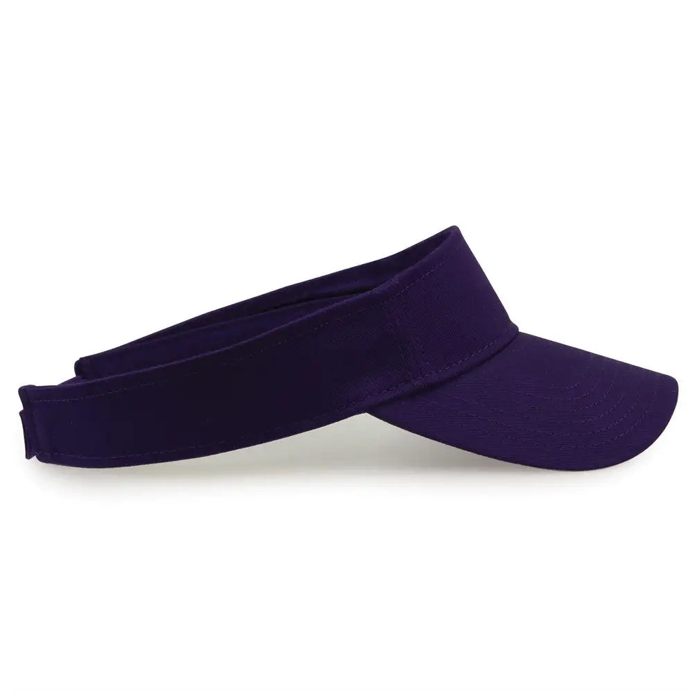 The Game GB464 Cotton Twill Visor - Purple - Purple / One Size Fits Most