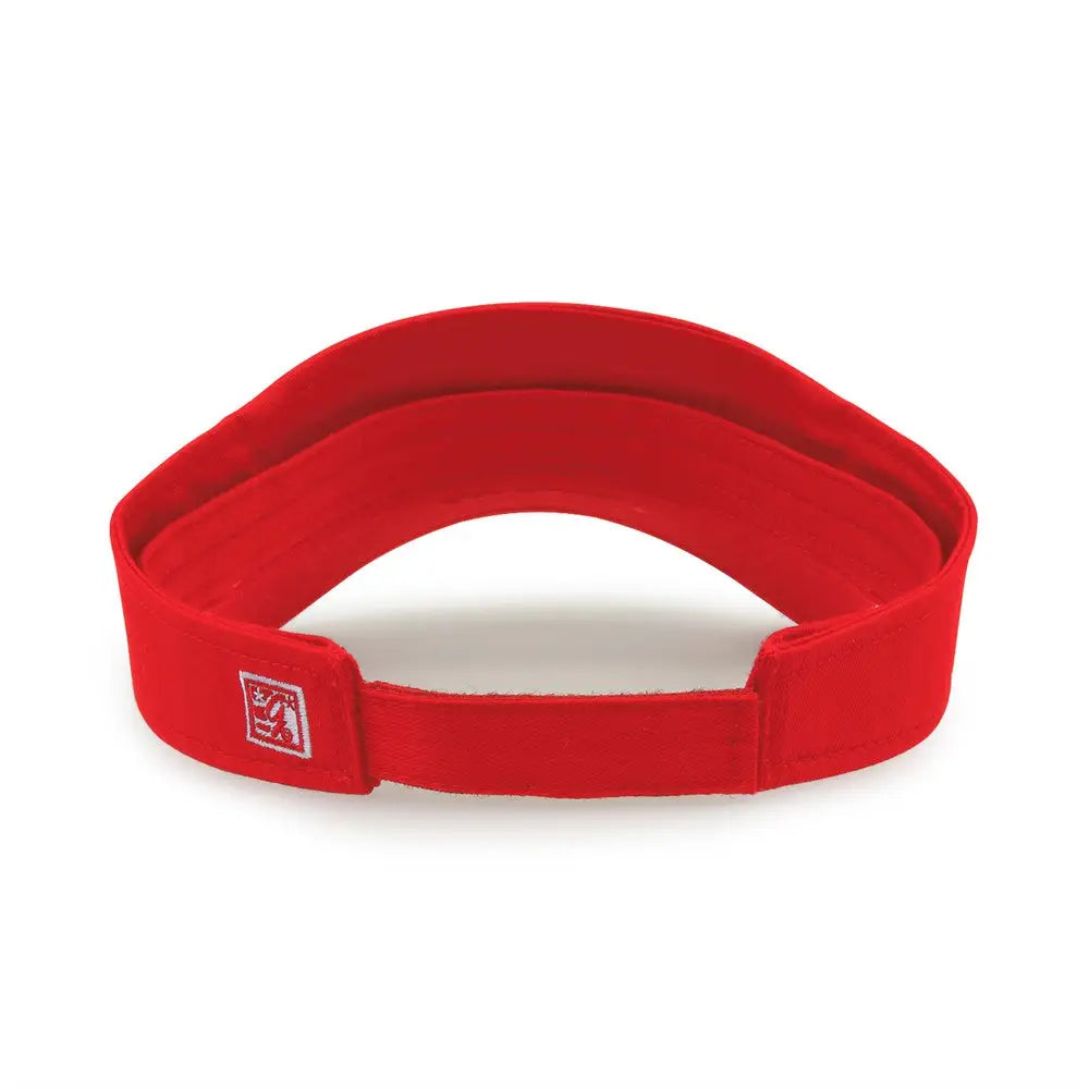 The Game GB464 Cotton Twill Visor - Red - Red / One Size Fits Most