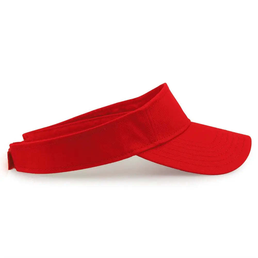 The Game GB464 Cotton Twill Visor - Red - Red / One Size Fits Most