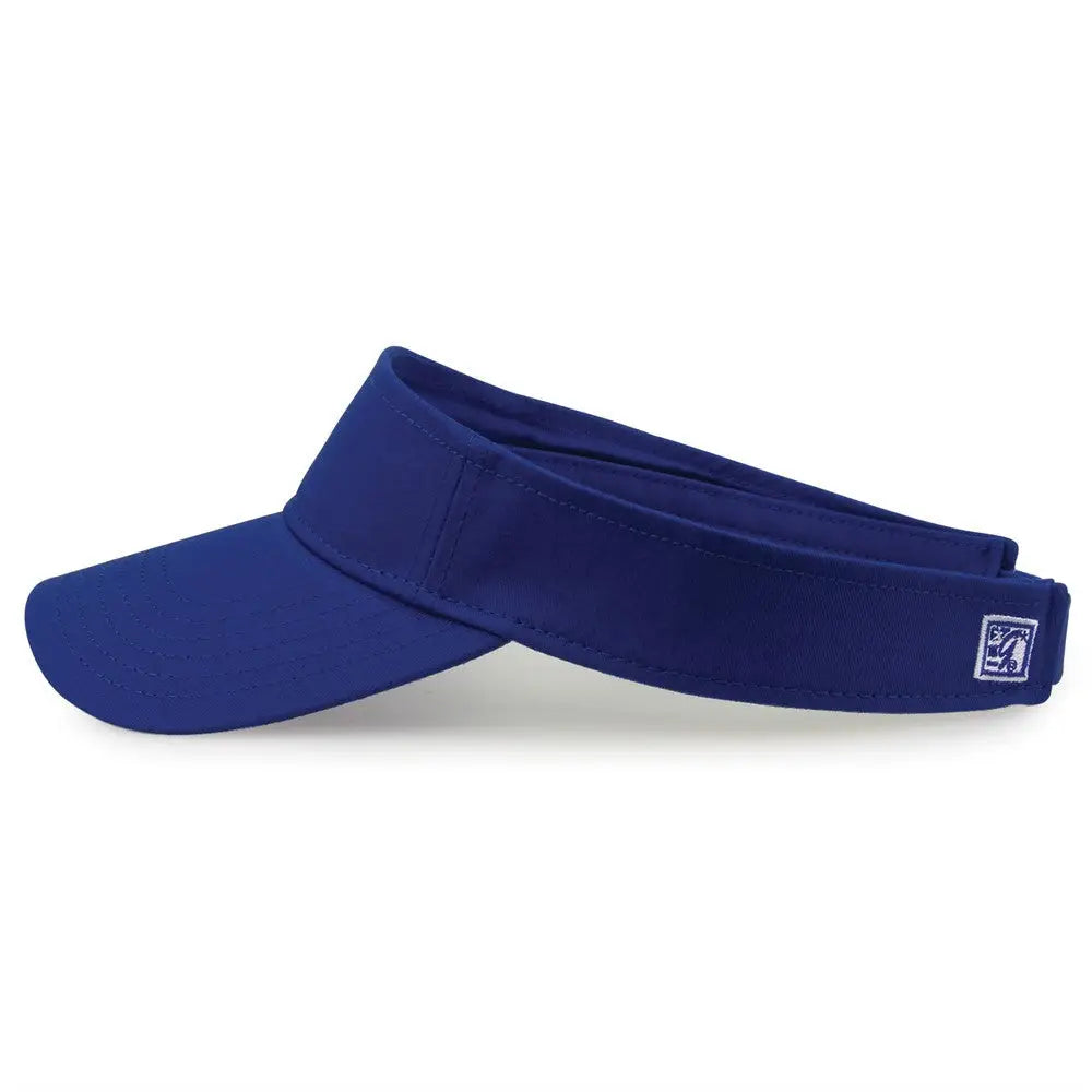 The Game GB464 Cotton Twill Visor - Royal - Royal / One Size Fits Most