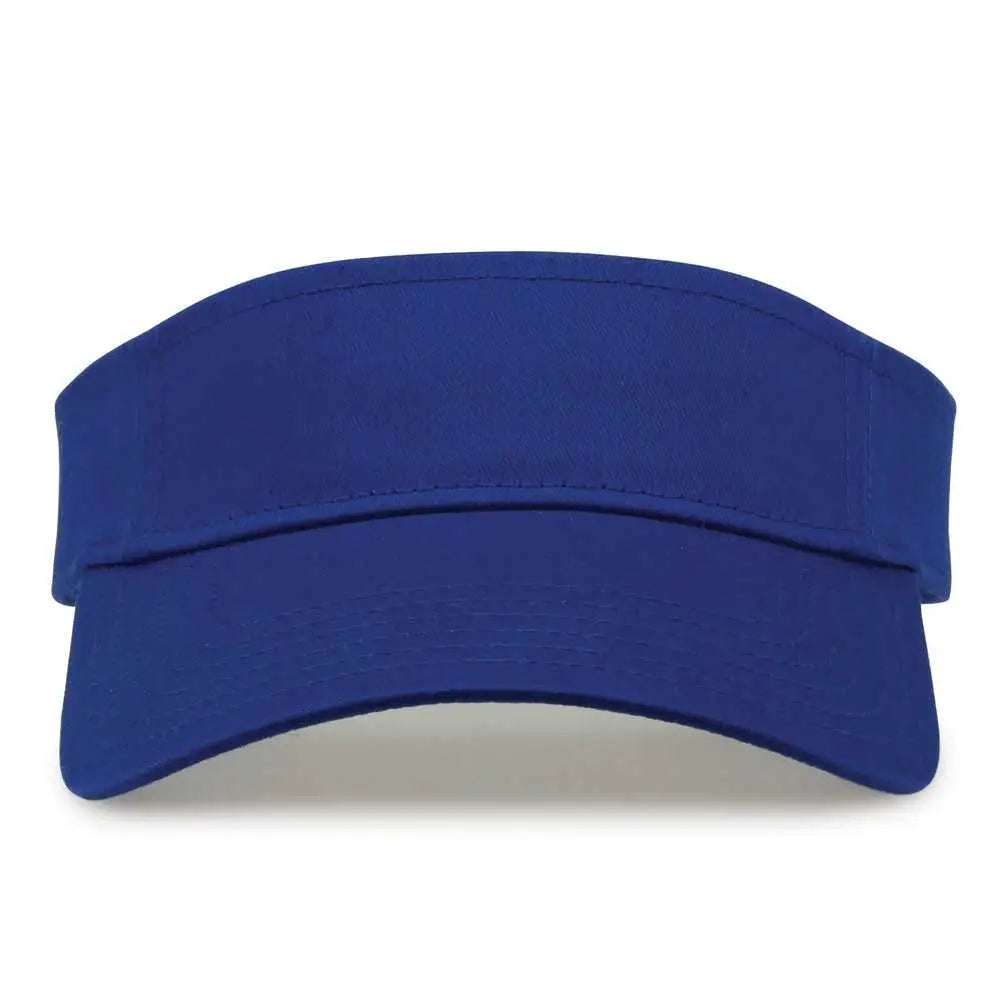 The Game GB464 Cotton Twill Visor - Royal - Royal / One Size Fits Most