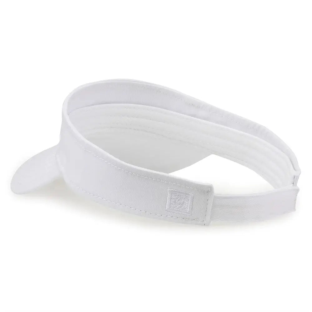 The Game GB464 Cotton Twill Visor - White - White / One Size Fits Most