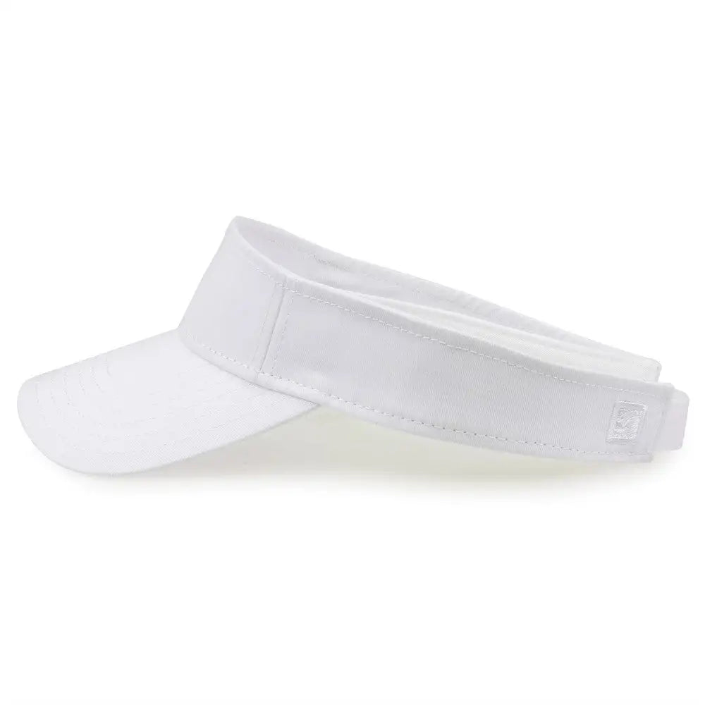 The Game GB464 Cotton Twill Visor - White - White / One Size Fits Most